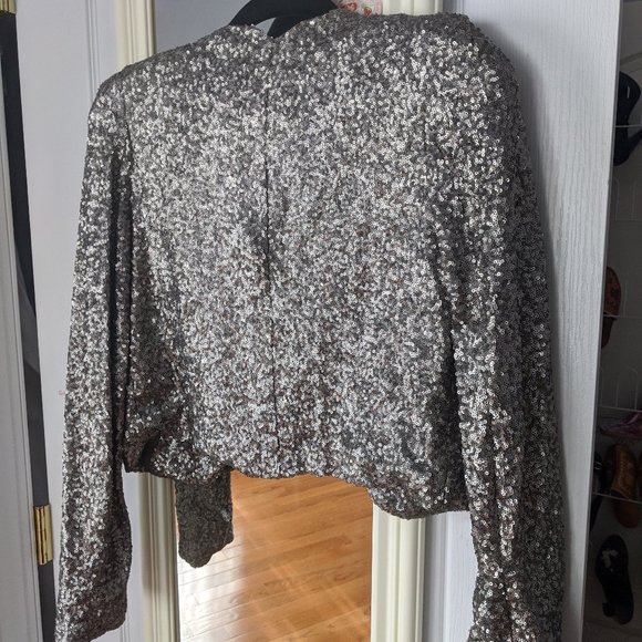 Urban Outfitters Sequined Cropped Jacket - Picture 3 of 4